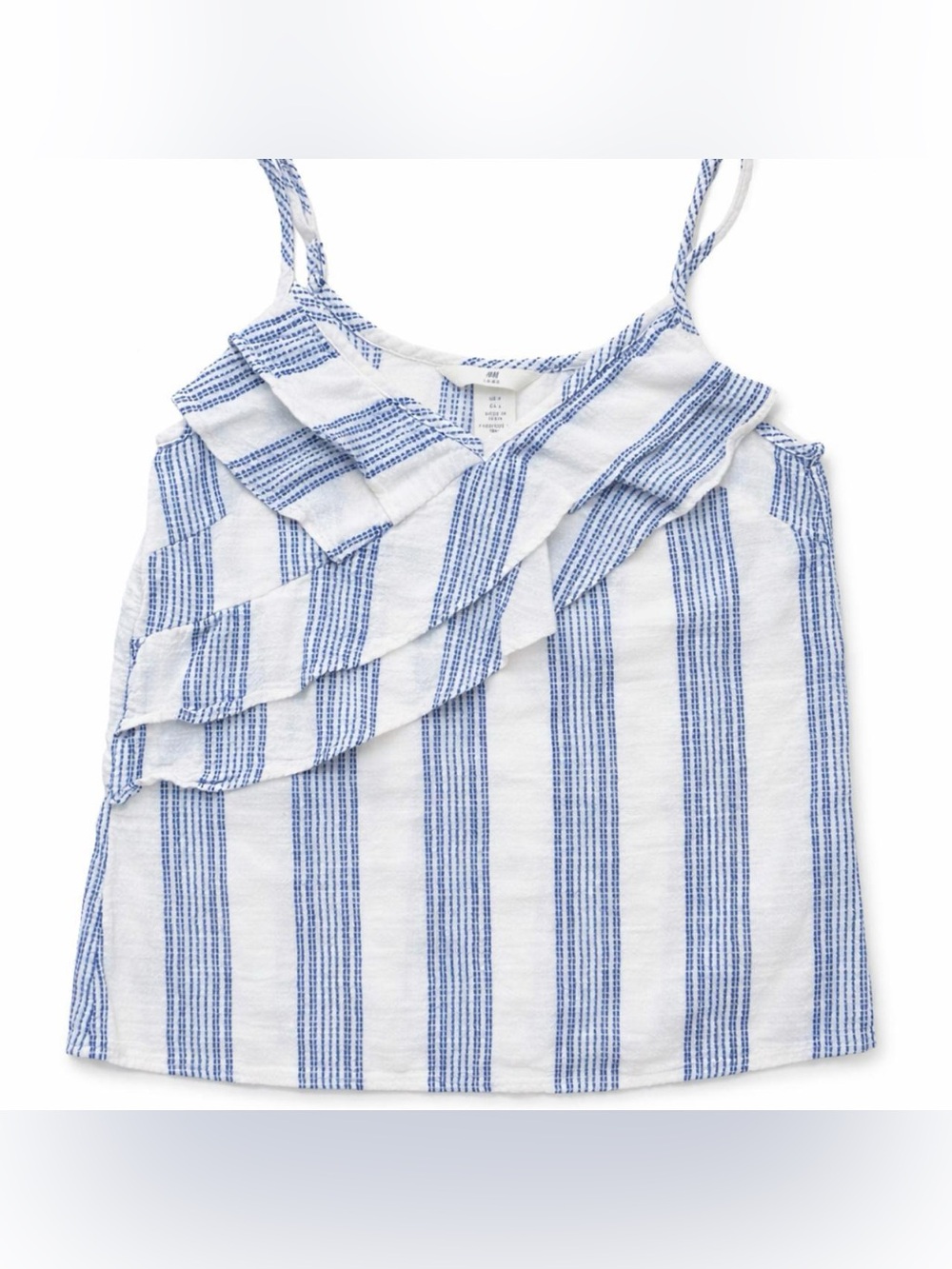 Women’s ' Blue Stripe Ruffle Cami Top